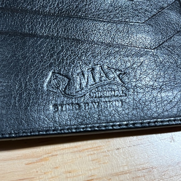 MAX Leather Goods LA Stingray Sting Ray Men's black Wallet billfold bi-fold NWT - Picture 7 of 10